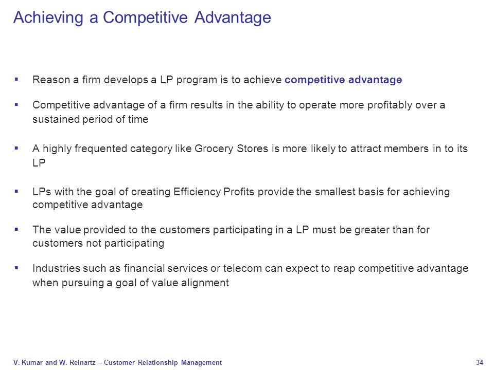 Achieving a Competitive Advantage