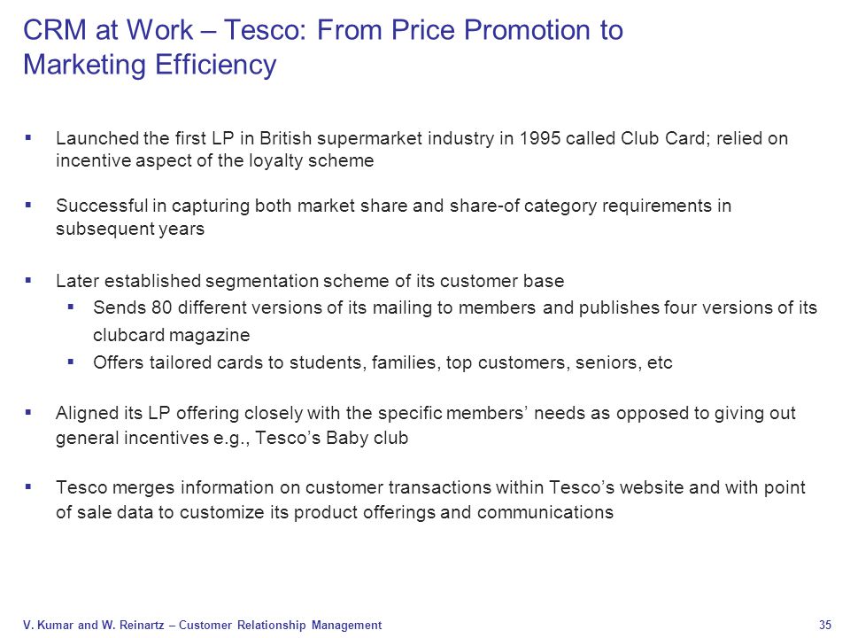CRM at Work – Tesco: From Price Promotion to Marketing Efficiency