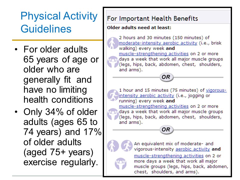 Physical activity guidelines for older people