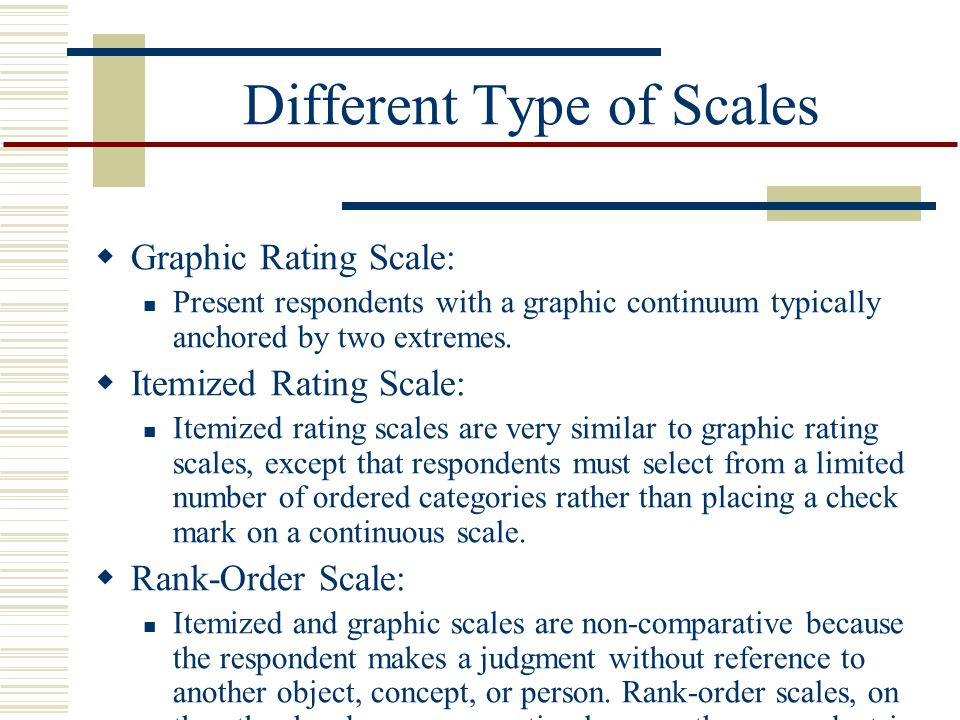 different types of scales