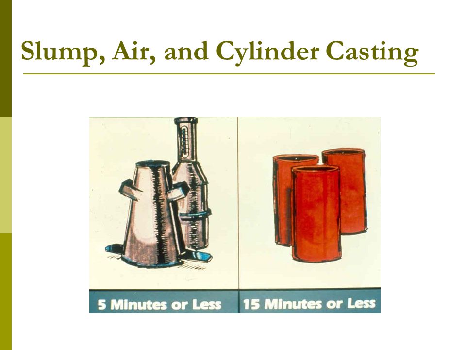Slump, Air, and Cylinder Casting