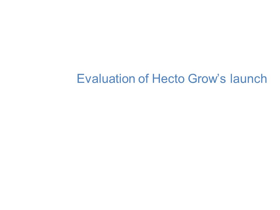 Evaluation of Hecto Grow’s launch
