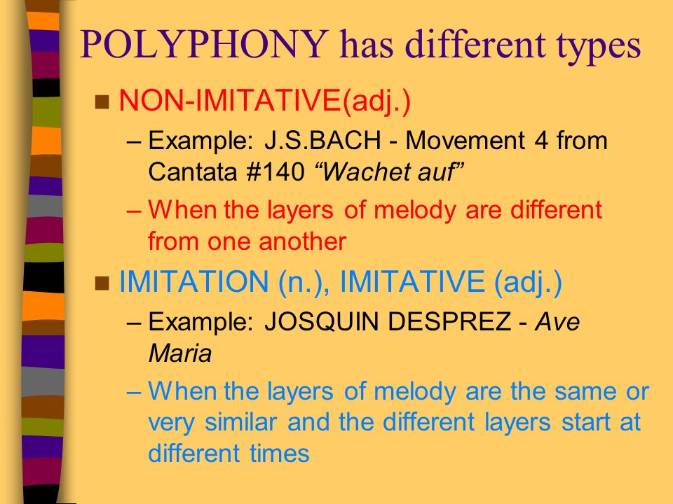 POLYPHONY has different types
