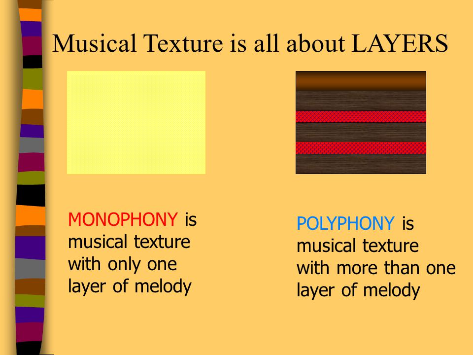 Musical Texture is all about LAYERS