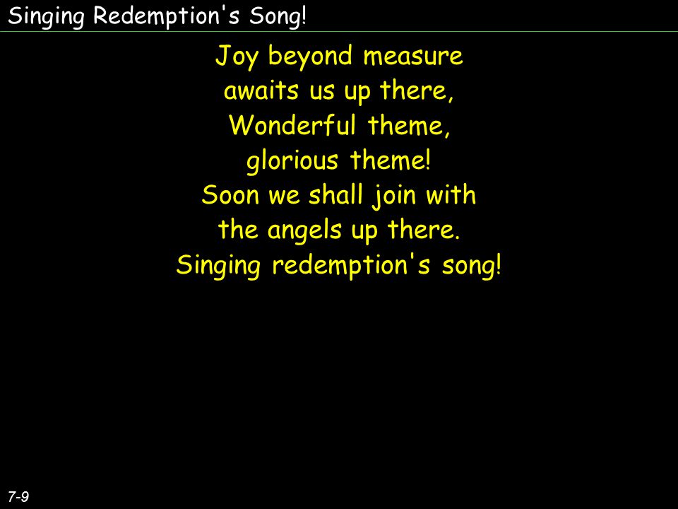 Singing redemption s song!
