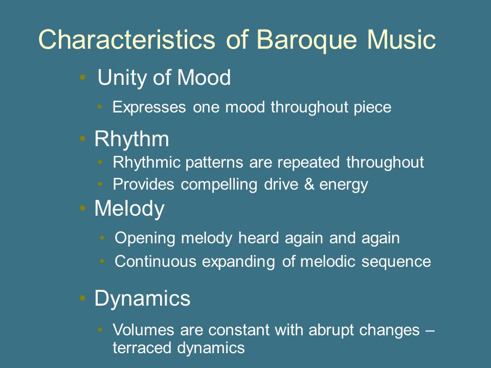 Characteristics of Baroque Music