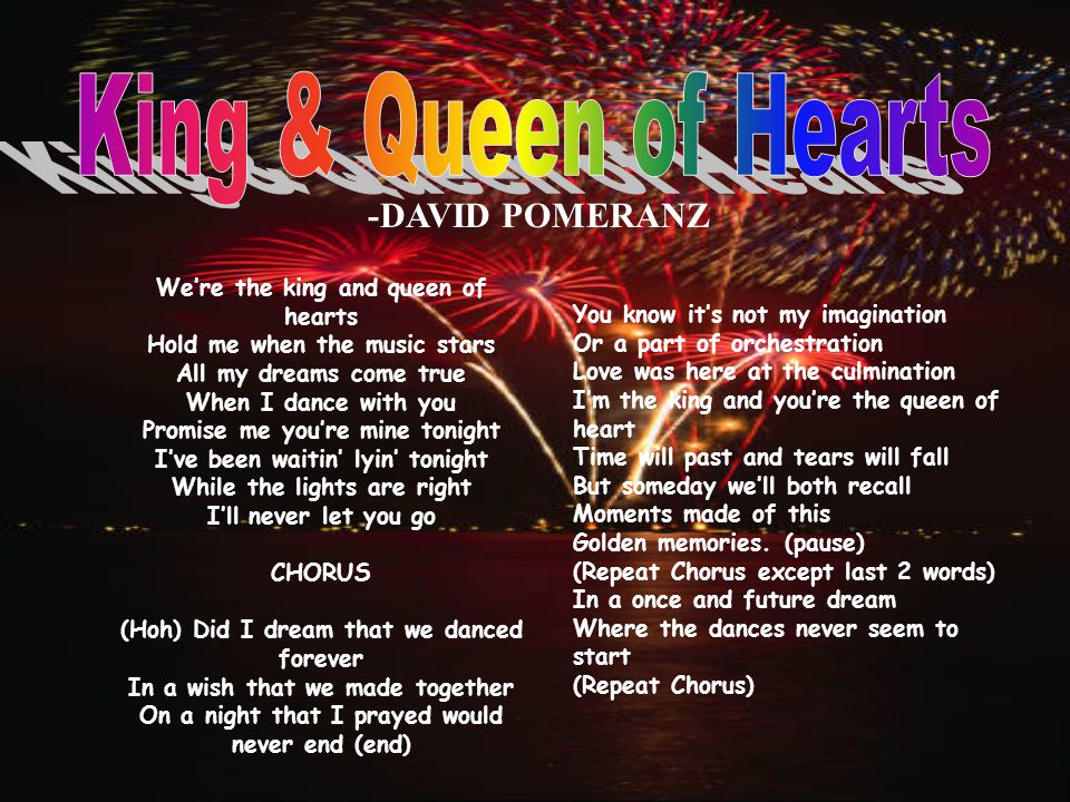 King & Queen of Hearts -DAVID POMERANZ