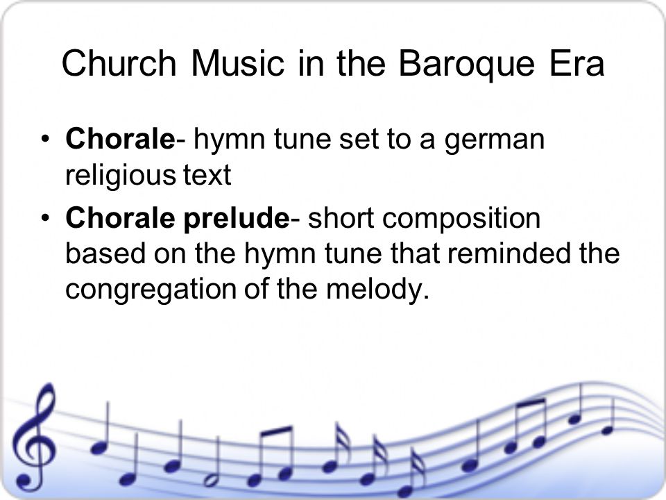 Church Music in the Baroque Era
