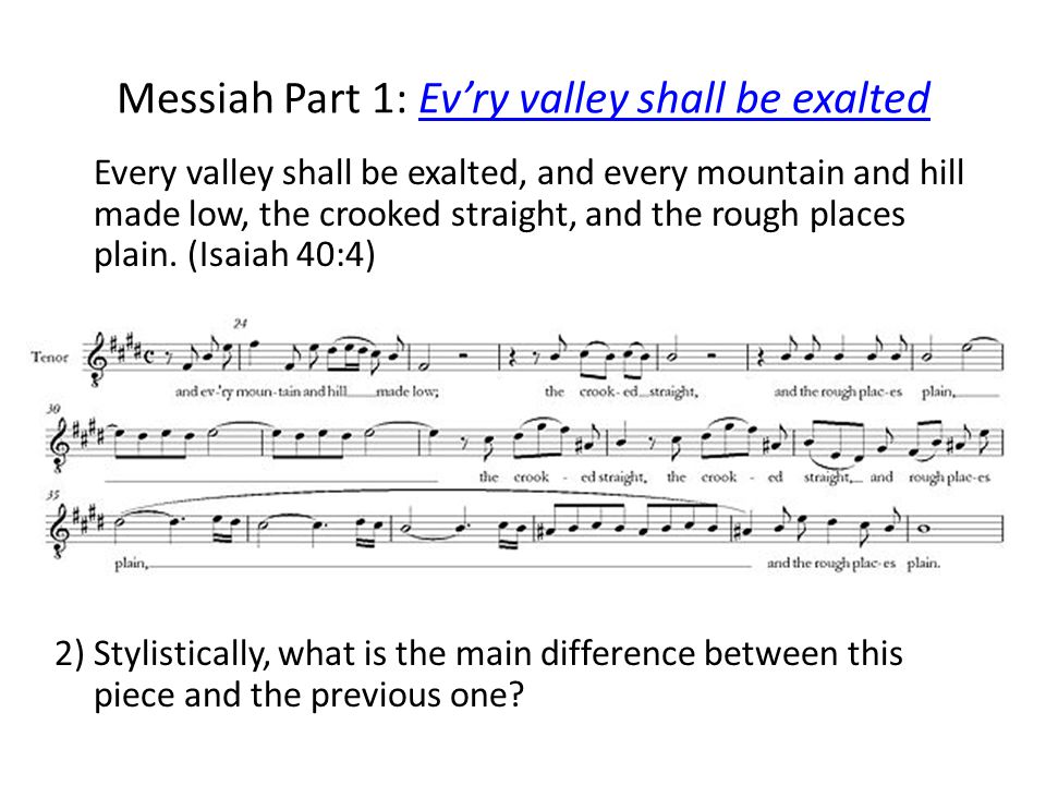 Messiah Part 1: Ev’ry valley shall be exalted