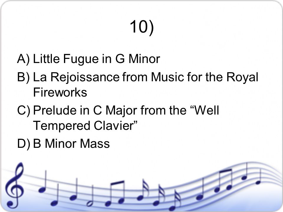 10) Little Fugue in G Minor