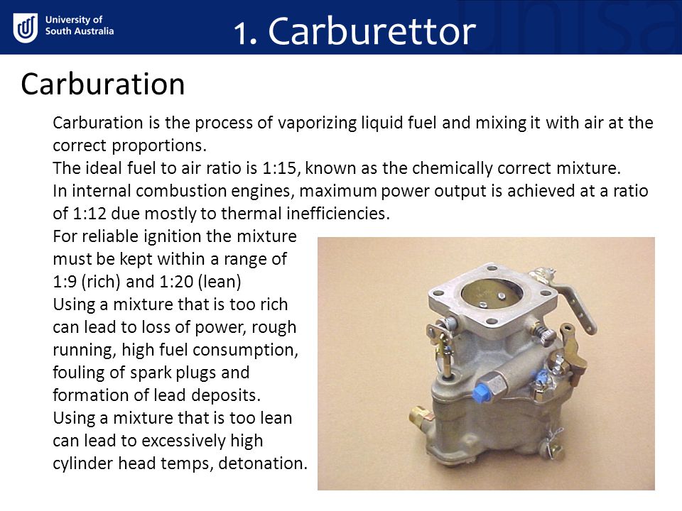 1. Carburettor Carburation