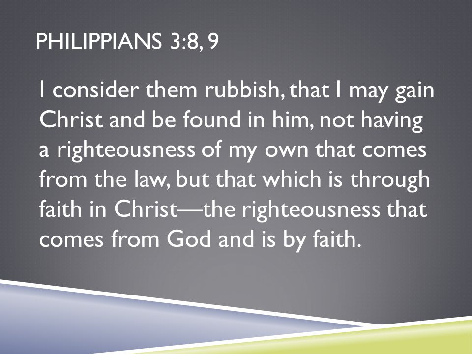 Philippians 3:8, 9