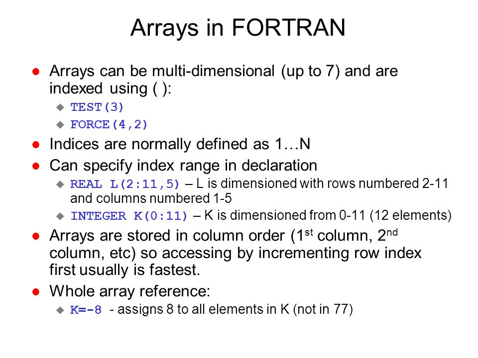 Introduction to FORTRAN - ppt download
