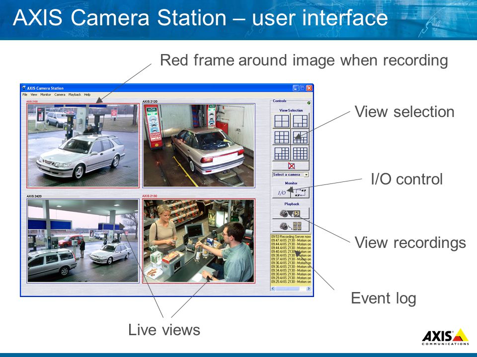 AXIS Camera Station – user interface