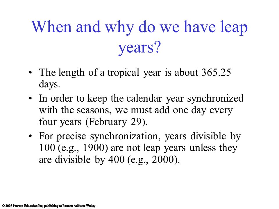 When and why do we have leap years