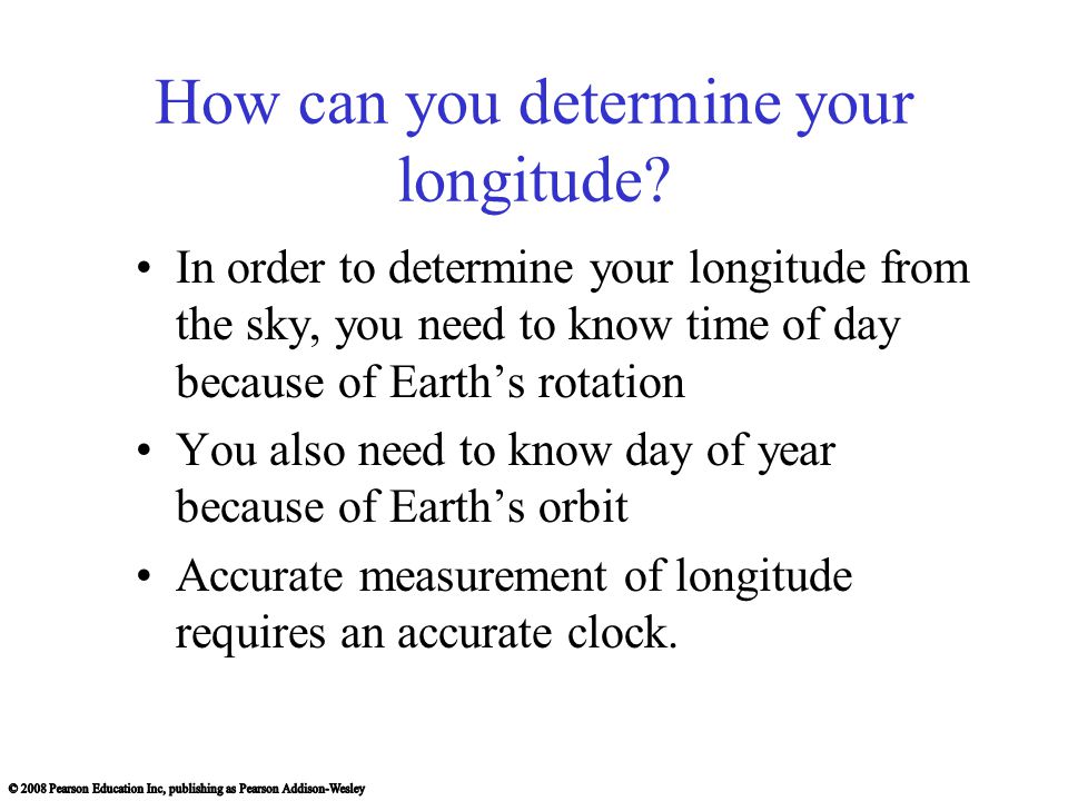 How can you determine your longitude