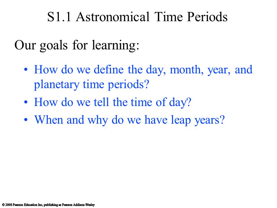 S1.1 Astronomical Time Periods