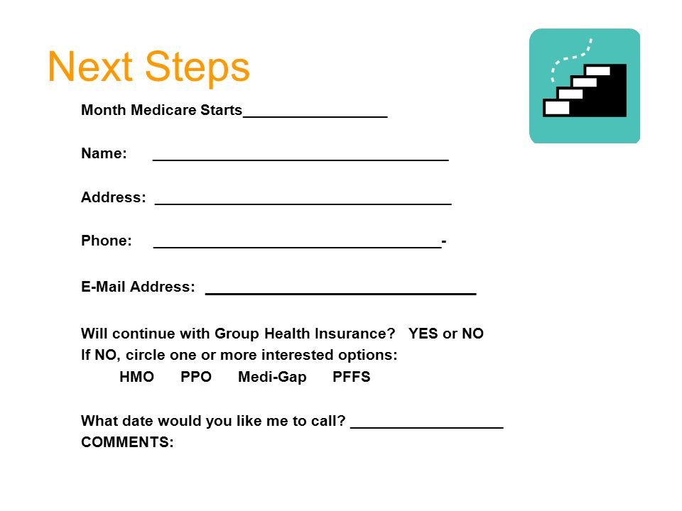 Next Steps Month Medicare Starts_________________