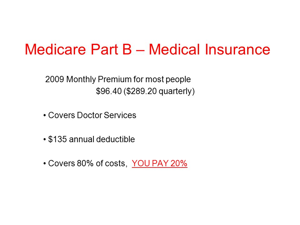 Medicare Part B – Medical Insurance