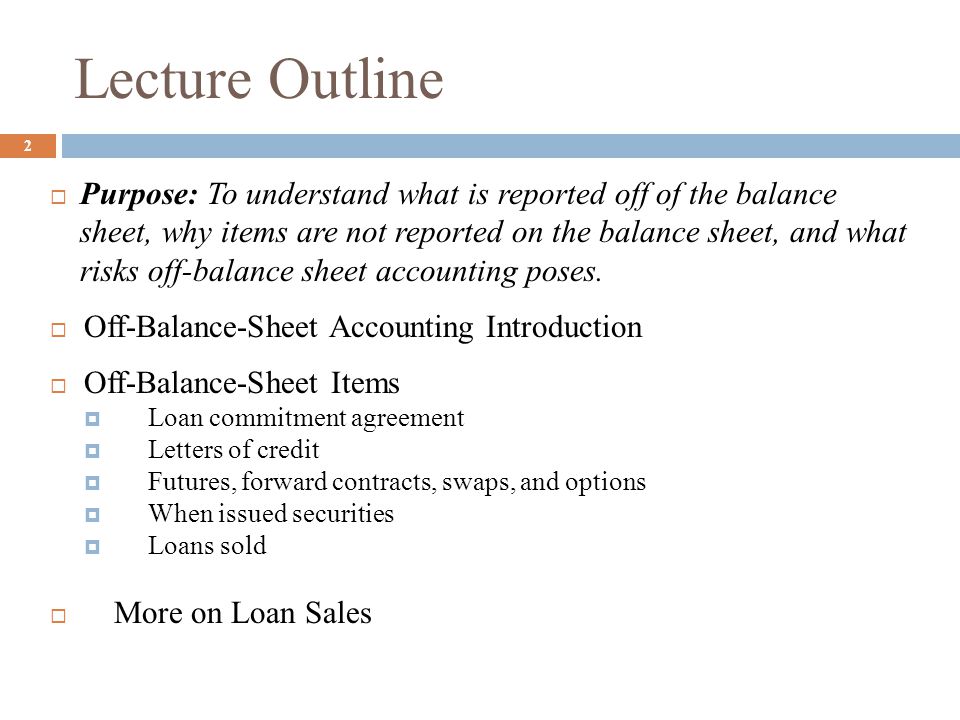 off balance sheet banking ppt download income statement mcgraw hill wmt