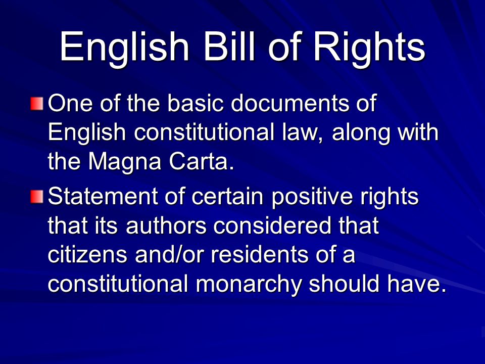 Magna Carta, Petition of Rights, English Bill of Rights - ppt video online  download