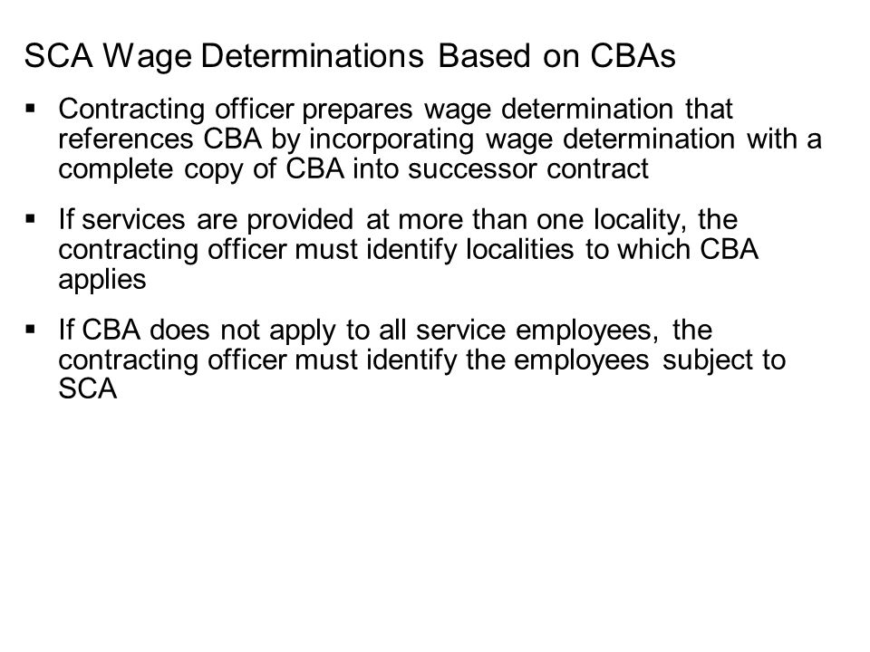 SCA Wage Determinations