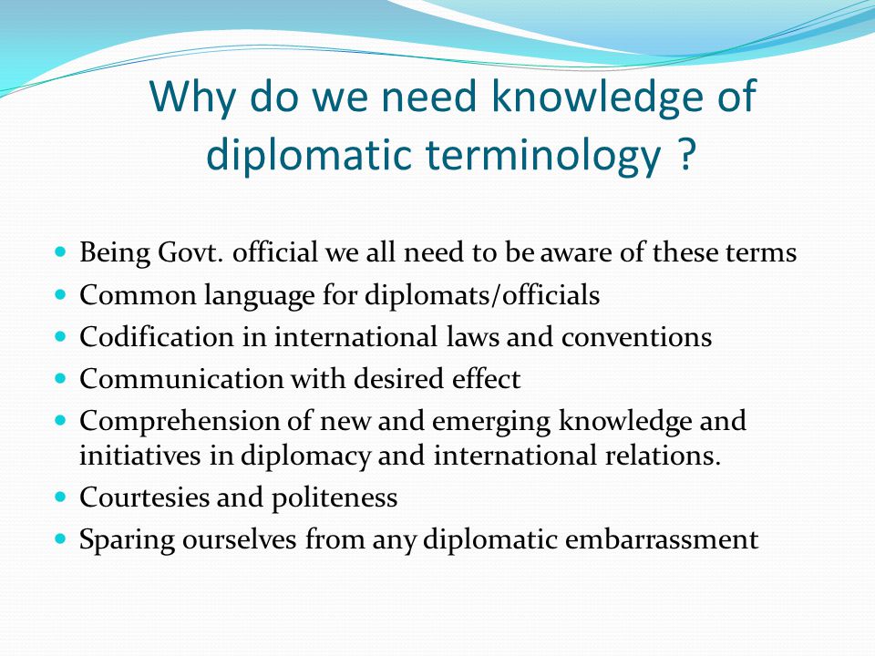 Diplomatic Etiquette First session - ppt video online download
