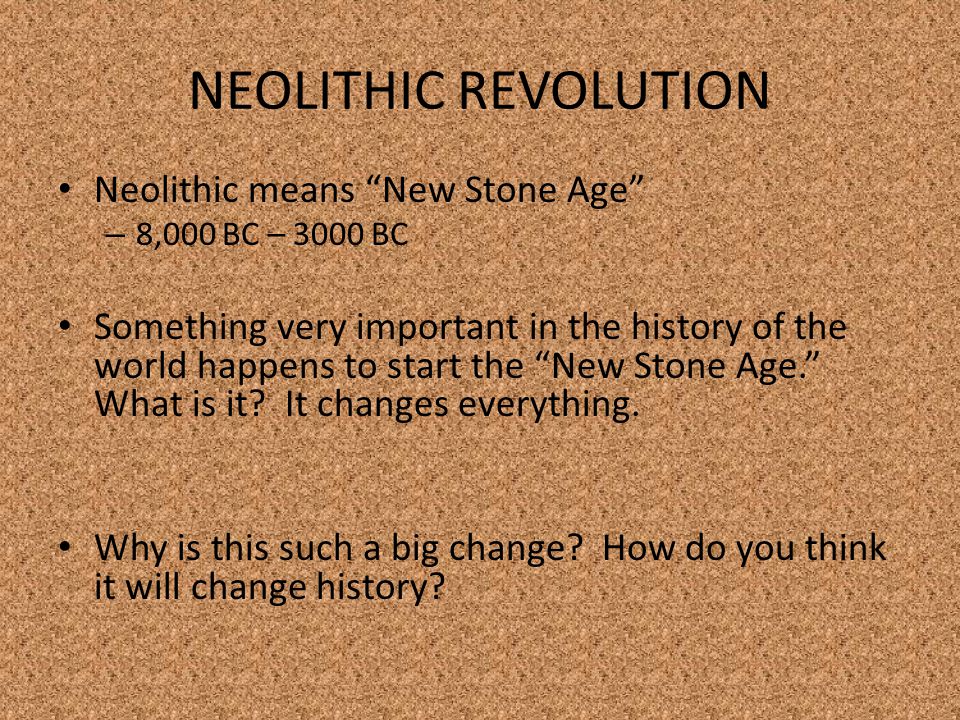 neolithic revolution definition