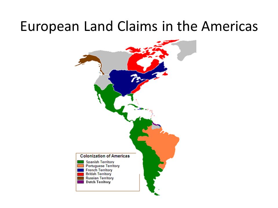 European Land Claims in the Americas