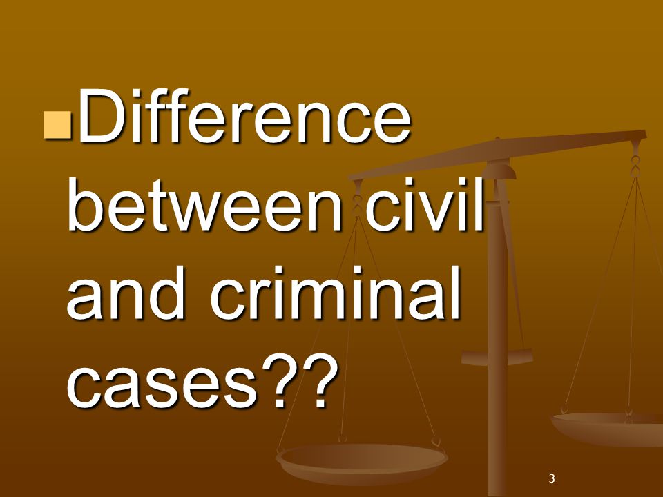Difference between civil and criminal cases