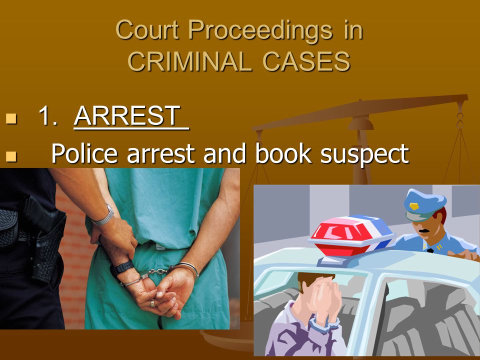 Court Proceedings in CRIMINAL CASES