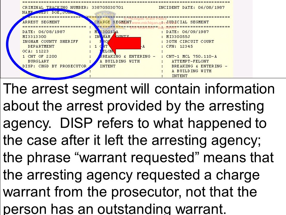 HOW TO READ A MICHIGAN CRIMINAL HISTORY tutorial ppt video online
