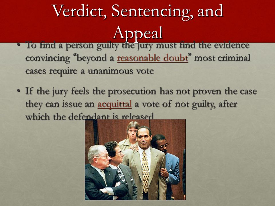 Verdict, Sentencing, and Appeal