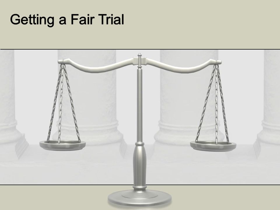 Getting a Fair Trial