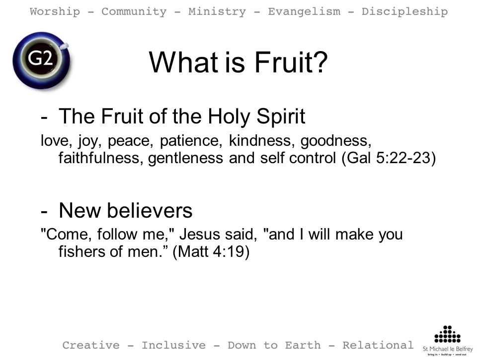 What is Fruit The Fruit of the Holy Spirit New believers