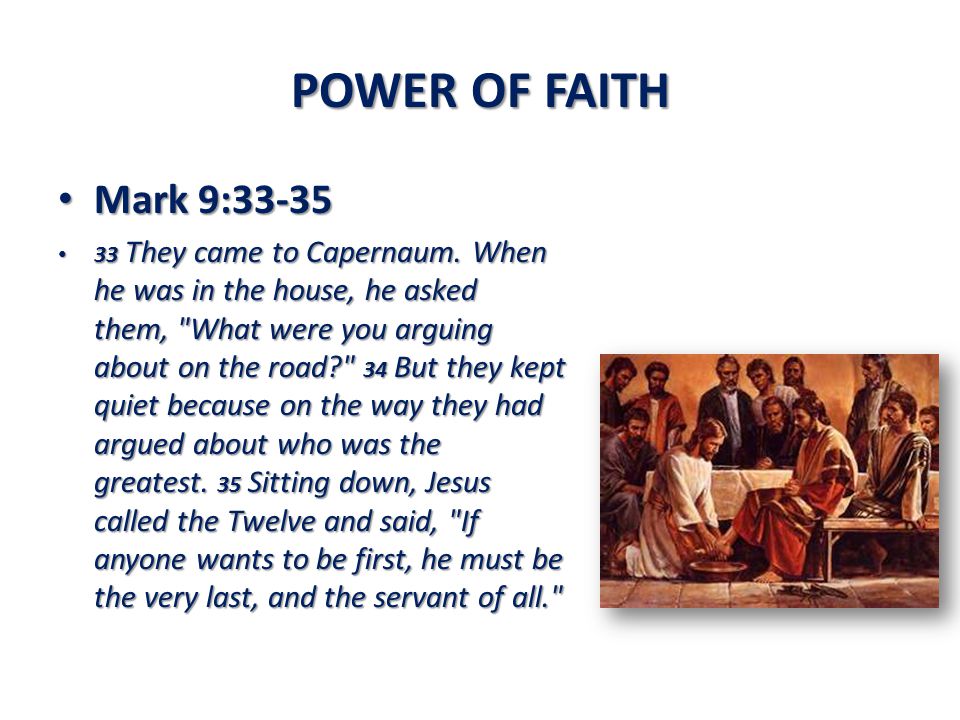 POWER OF FAITH Mark 9: