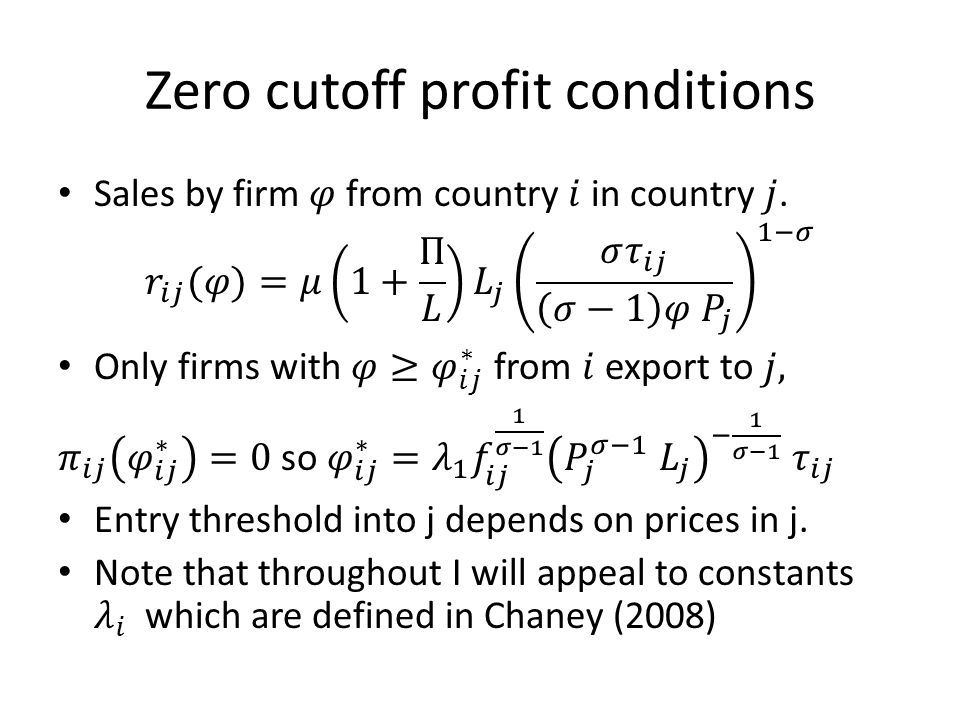 Melitz Firm Heterogeneity Helpman Hopenhayn Chaney B J R S Ppt Video Online Download