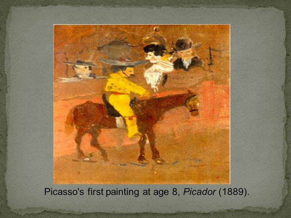 Picasso s first painting at age 8, Picador (1889).