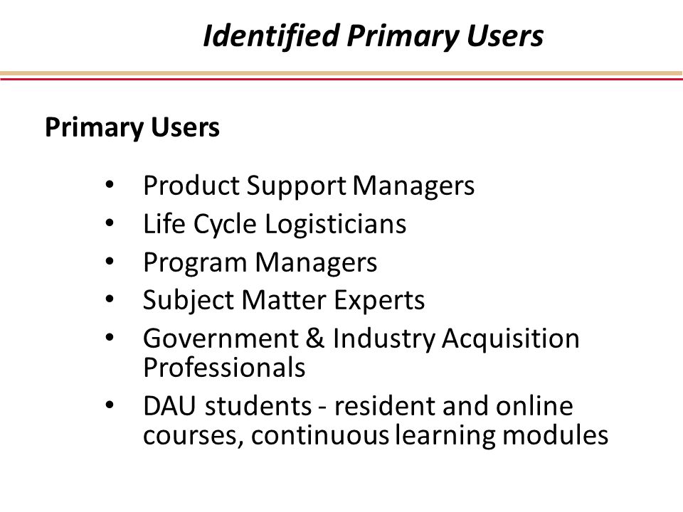 Primary users