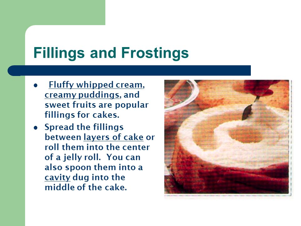 Fillings and Frostings