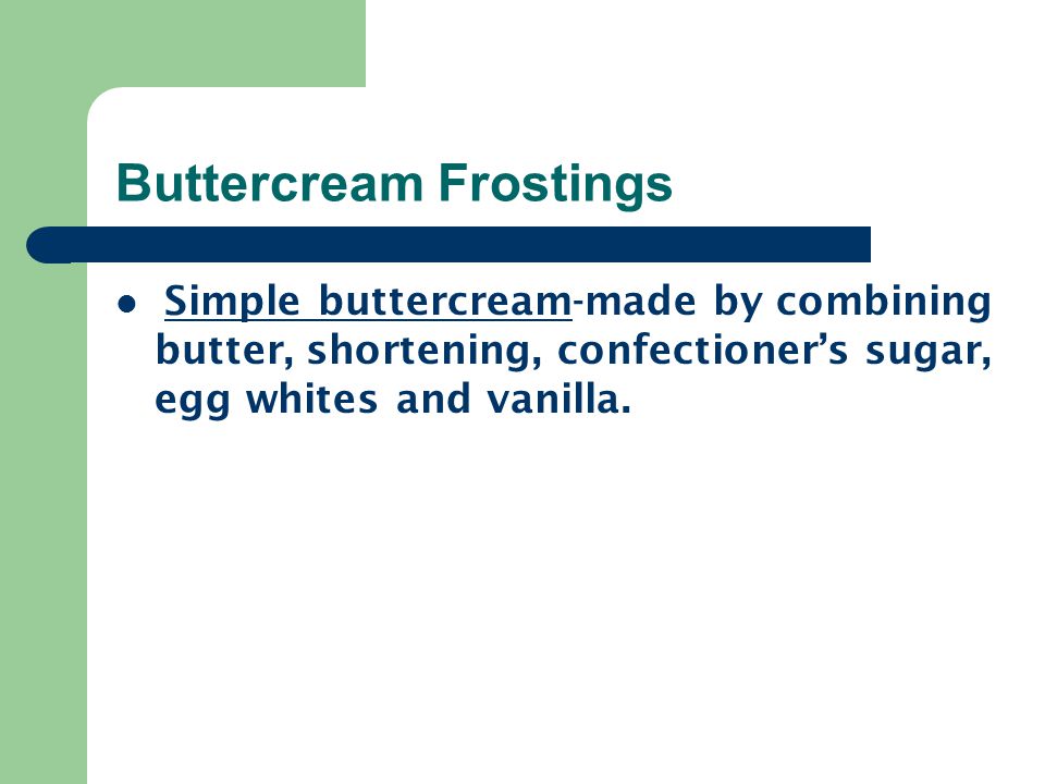 Buttercream Frostings