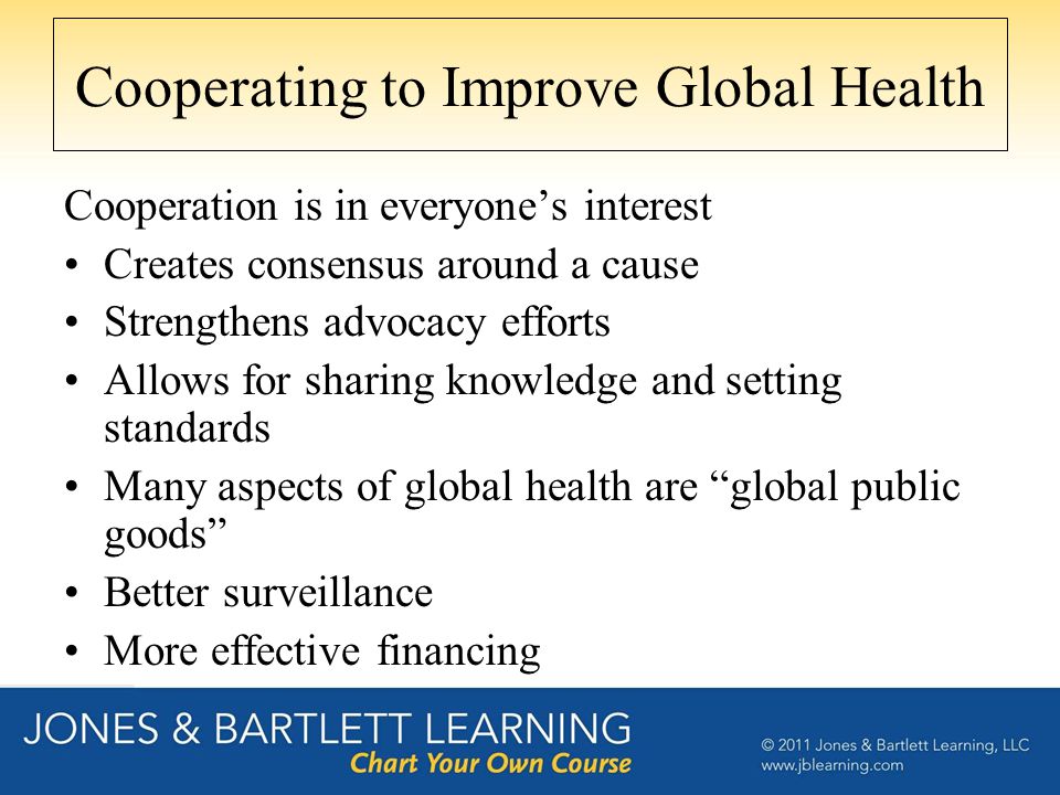 Cooperating to Improve Global Health