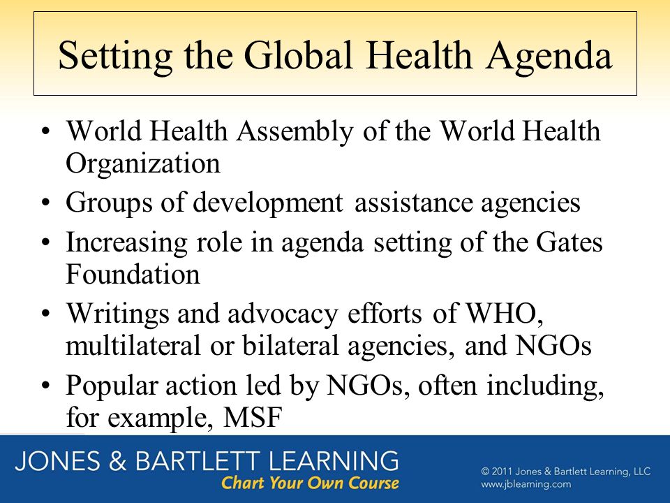 Setting the Global Health Agenda