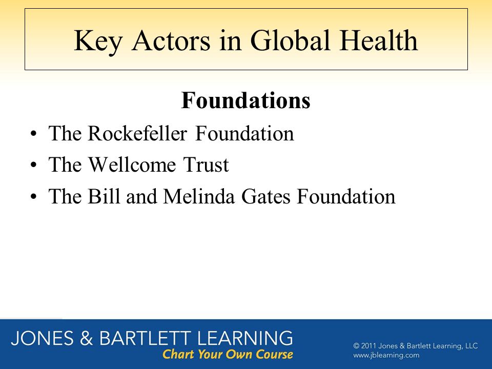 Key Actors in Global Health