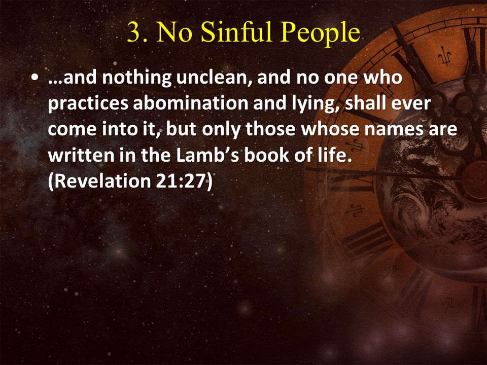 3. No Sinful People