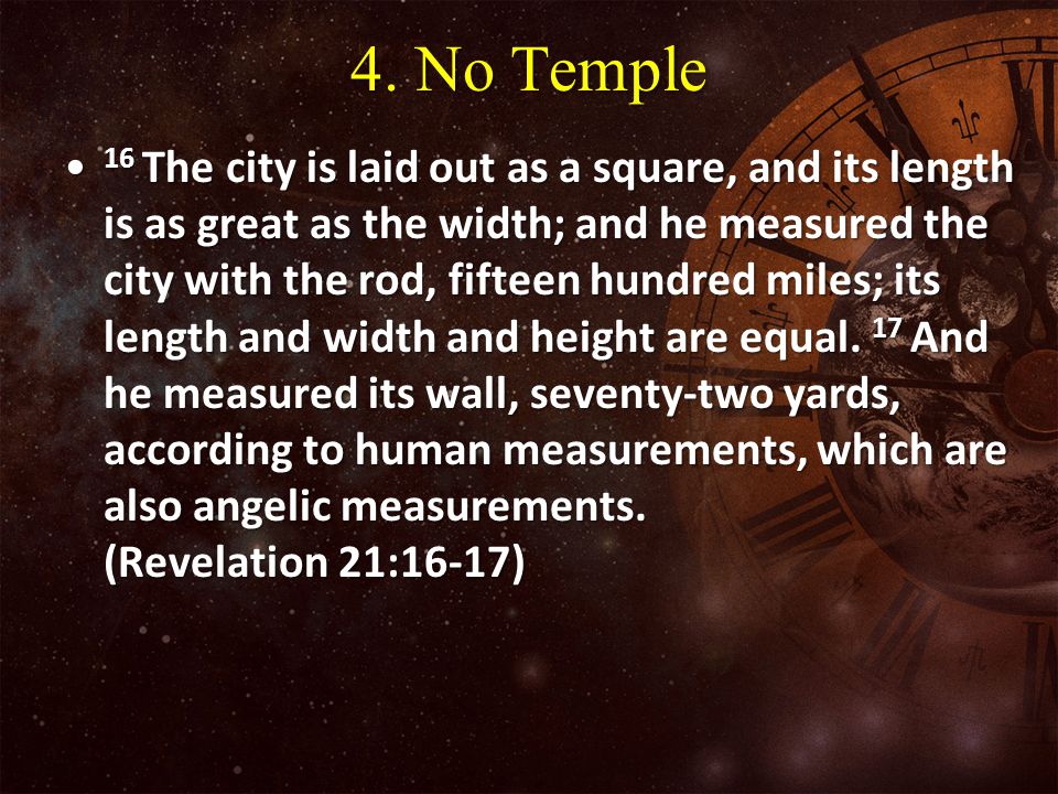 4. No Temple