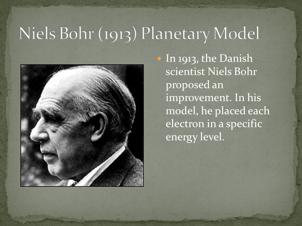 Niels Bohr (1913) Planetary Model