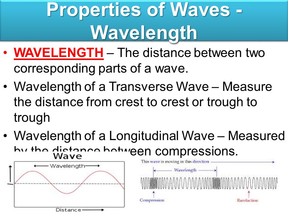 Properties of Waves - Wavelength