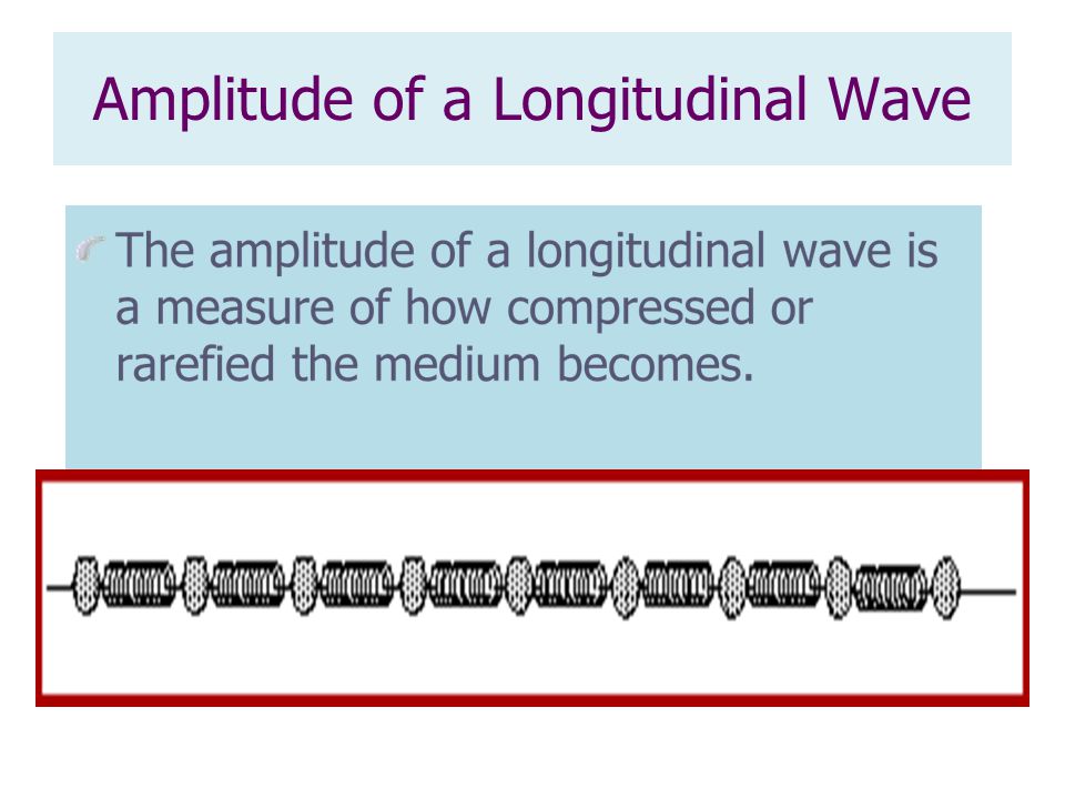 Amplitude of a Longitudinal Wave