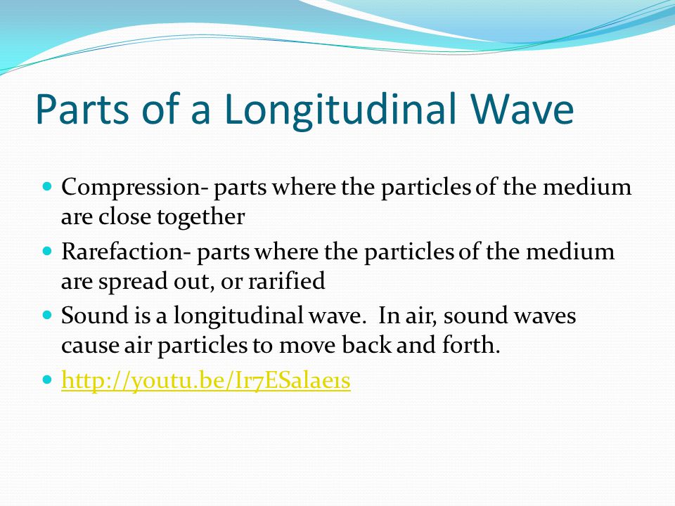 Parts of a Longitudinal Wave
